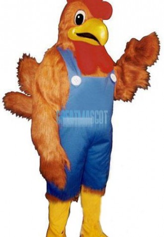 Rhode IslandRed w-Overalls Lightweight Mascot Costume