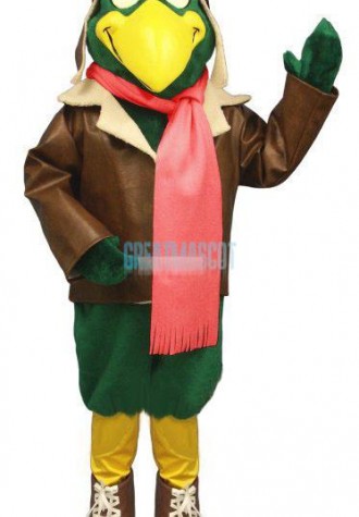 Green Baron w Pilot Outfit Lightweight Mascot Costume