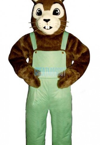 J.R. Rabbit w-overalls Lightweight Mascot Costume