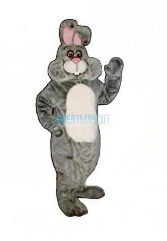 Grey Marsh- mallow Bunny Lightweight Mascot Costume