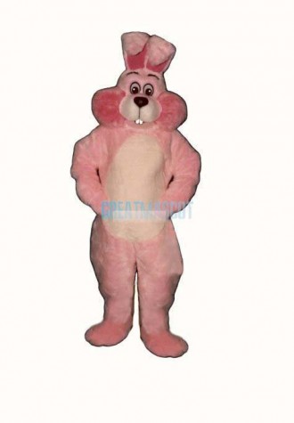 Pink Marsh- mallow Bunny Lightweight Mascot Costume