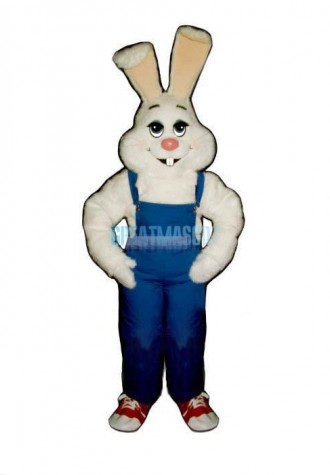Farmer Rabbit w-Bib Overalls Lightweight Mascot Costume