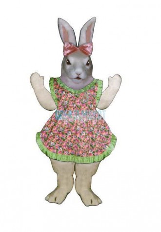 Jill Rabbit w-Apron & Bow Lightweight Mascot Costume
