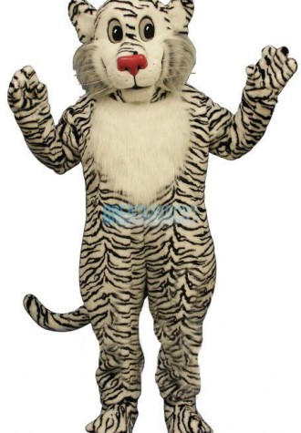Shy White Lion Lightweight Mascot Costume