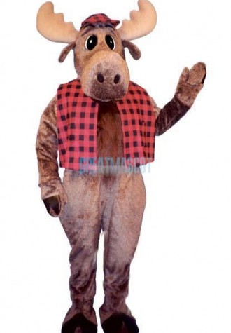 Hunter Moose w-Hat & Vest Lightweight Mascot Costume