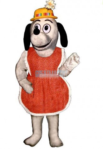 Gertie Greyhound w-Apron & Hat Lightweight Mascot Costume