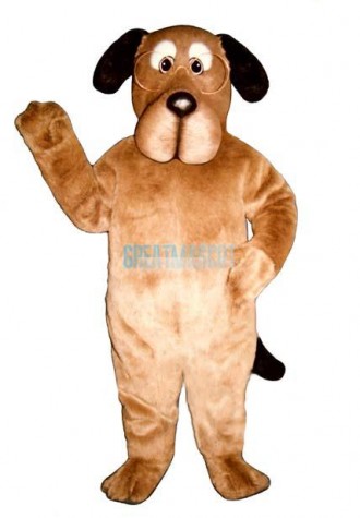 Educated Dog w-Glasses Lightweight Mascot Costume