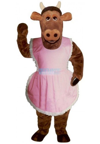 Heifer w-Apron Lightweight Mascot Costume