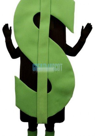 Dollar Sign Lightweight Mascot Costume