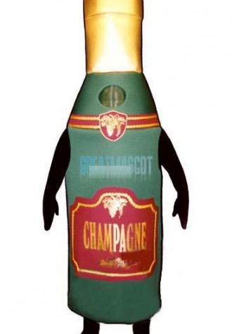 Champagne Bottle Lightweight Mascot Costume