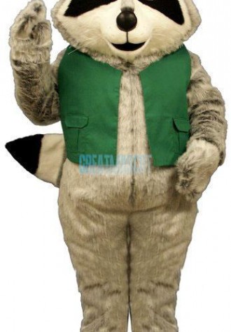 Raccoon w-Vest Lightweight Mascot Costume