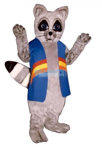 Rainow Racoon w-Vest Lightweight Mascot Costume