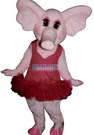 Elphie Elephant w-Tutu Lightweight Mascot Costume
