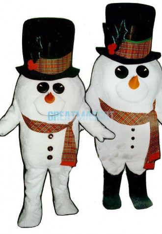 Madcap Snowman w-scarf Lightweight Mascot Costume