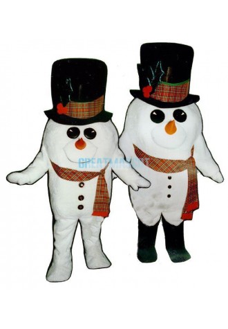 Madcap Snowman w-scarf Lightweight Mascot Costume