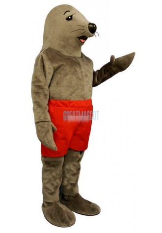 Sunning Seal w-Shorts Lightweight Mascot Costume