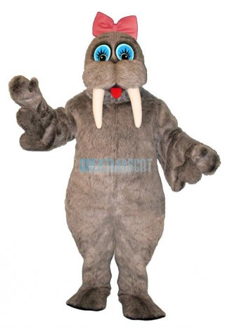 Wilma Walrus with Bow Lightweight Mascot Costume