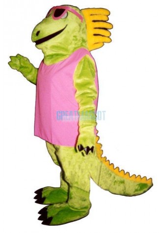 Irma Iguana w-Dress & Sunglasses Lightweight Mascot Costume