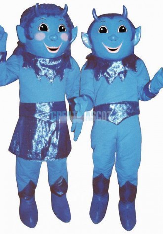 Girl Blue Devil Lightweight Mascot Costume