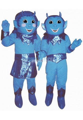 Girl Blue Devil Lightweight Mascot Costume