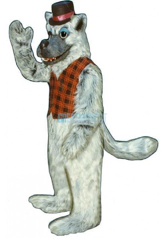 Wolf w-Hat & Vest Lightweight Mascot Costume