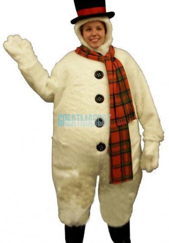 Snowman w-Hood Lightweight Mascot Costume