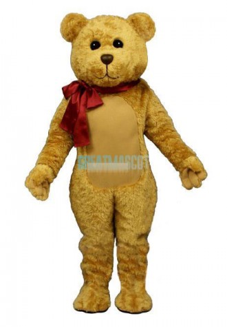Stuffed Teddy w-Bow Lightweight Mascot Costume