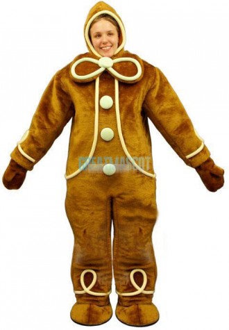 Ginger Bread w-Hood Lightweight Mascot Costume