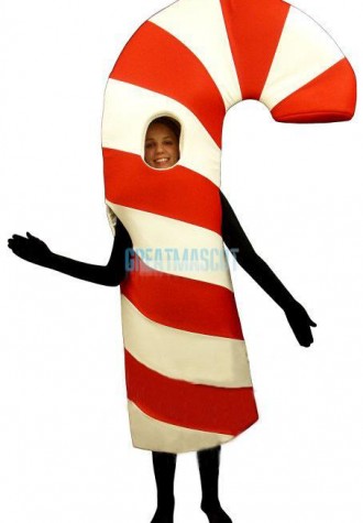 Open Face Candy Cane Lightweight Mascot Costume