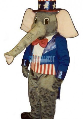 Patriotic Elephant Lightweight Mascot Costume