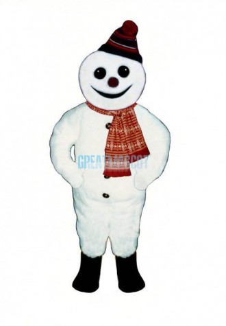 Smiling Snowmanw-Hat & Scarf Lightweight Mascot Costume