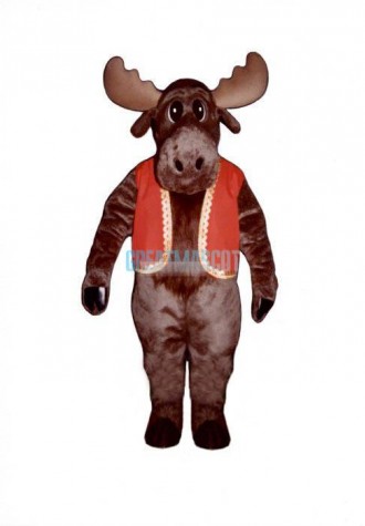 Milton Moose w-Christmas Vest Lightweight Mascot Costume