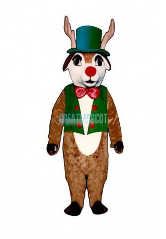 Yultide Deer w-vestHat & Bowtie Lightweight Mascot Costume