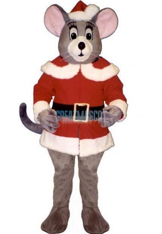 Noel Mouse w-Santa Coat & Hat Lightweight Mascot Costume