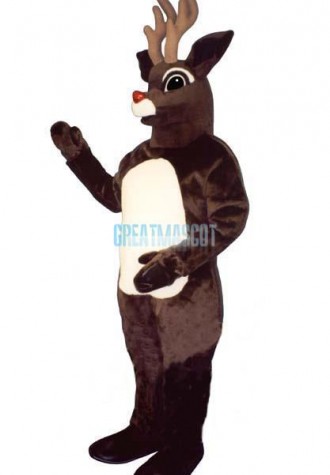 Sled Deer w-Lite-Up Nose Lightweight Mascot Costume