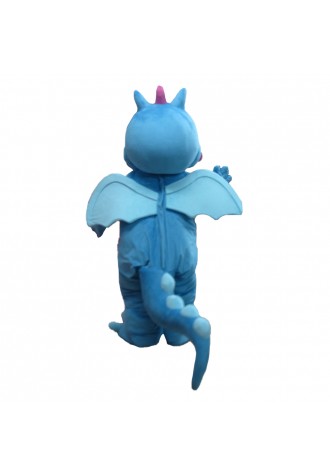 Quality Adult Blue Dinosaur With Wings Mascot Costume