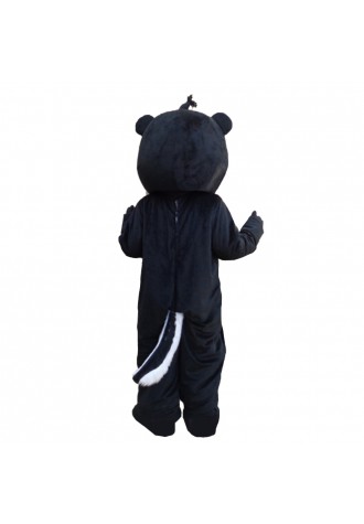 Super Cute Smiling Black & White Fox Mascot Costume
