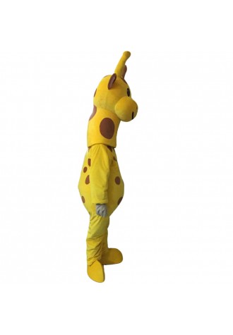 Free Shipping Cute Plush Yellow Giraffe Mascot Costume