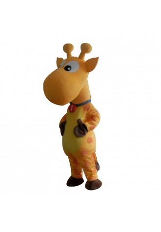 Lovely Cartoon Orange Giraffe Mascot Costume For Festival