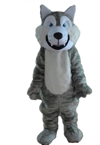 Professional Adult Grey Wolf Mascot Costume For Carnival