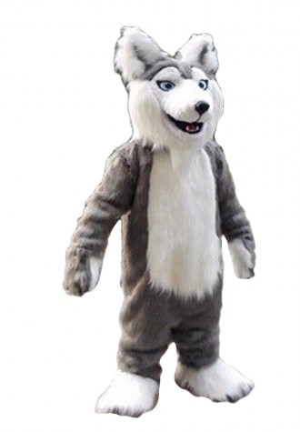 Top Quality Long Fur Cartoon Wolf Mascot Costume