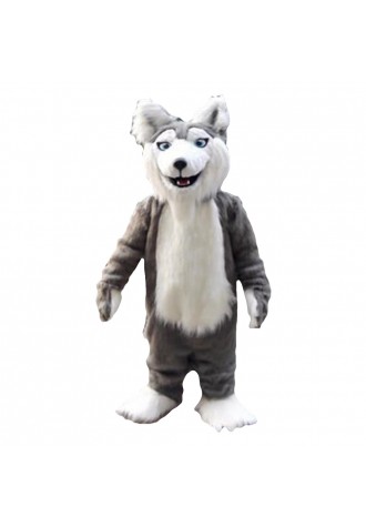 Top Quality Long Fur Cartoon Wolf Mascot Costume