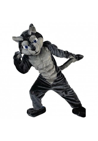 Hot Sale Strong Black & Grey Wolf Mascot Costume