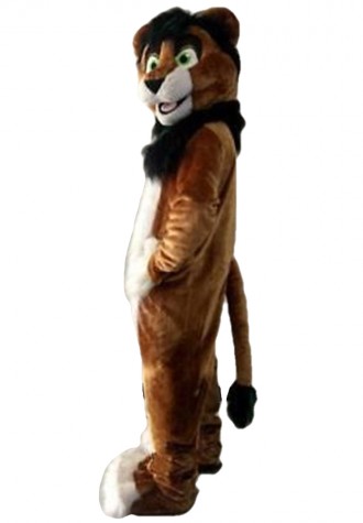 Long Fur Happy Lion Mascot Costume For Party