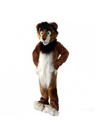 Long Fur Happy Lion Mascot Costume For Party