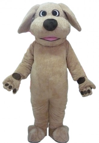 Hot Sale Smart Khaki Dog Mascot Costume For School Celebrations