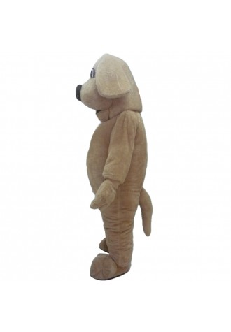 Hot Sale Smart Khaki Dog Mascot Costume For School Celebrations