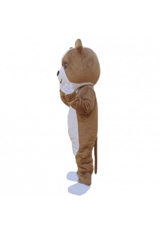 Hot Selling Friendly Brown & White Dog Mascot Costume