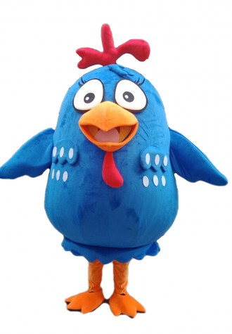 Super Cute Cartoon Blue Little Chicken Mascot Costume