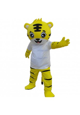 So Lovely Cartoon Yellow Tiger Mascot Costume For Party